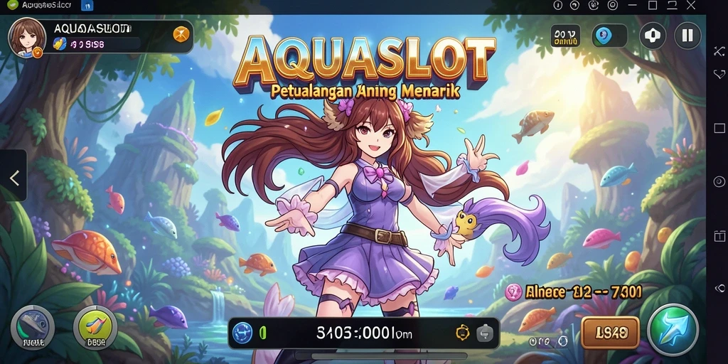 Tampilan menarik dari gameplay AQUASLOT yang penuh aksi.