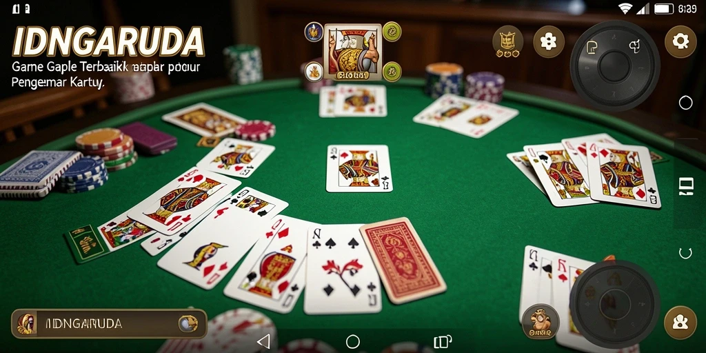 Tampilan menarik dari gameplay Gaple di IDNGARUDA.