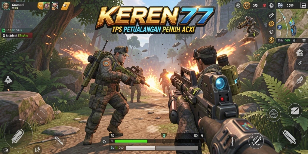Tampilan seru gameplay KEREN77 dengan aksi tembak-menembak yang mendebarkan.