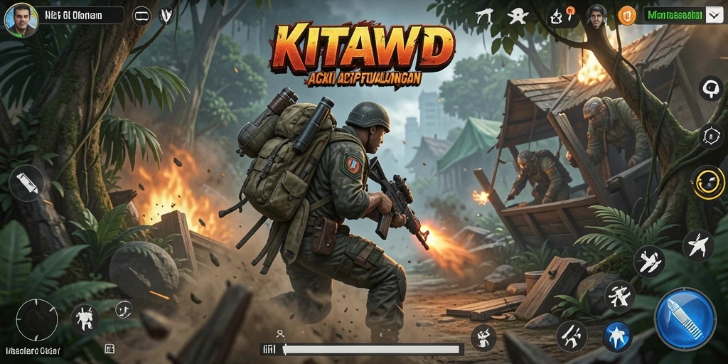 Tampilan gameplay menegangkan di KITAWD dengan aksi seru.