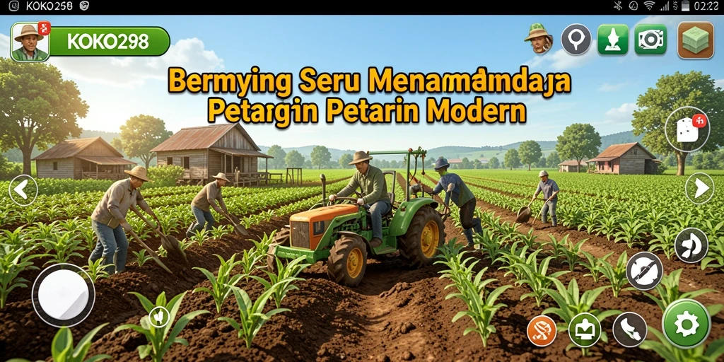 Gameplay KOKO288 yang penuh warna dan menarik dalam dunia pertanian.