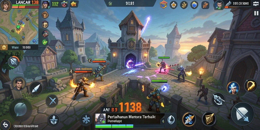 Tampilan gameplay LANCAR138 dengan strategis menara untuk menangkal musuh.