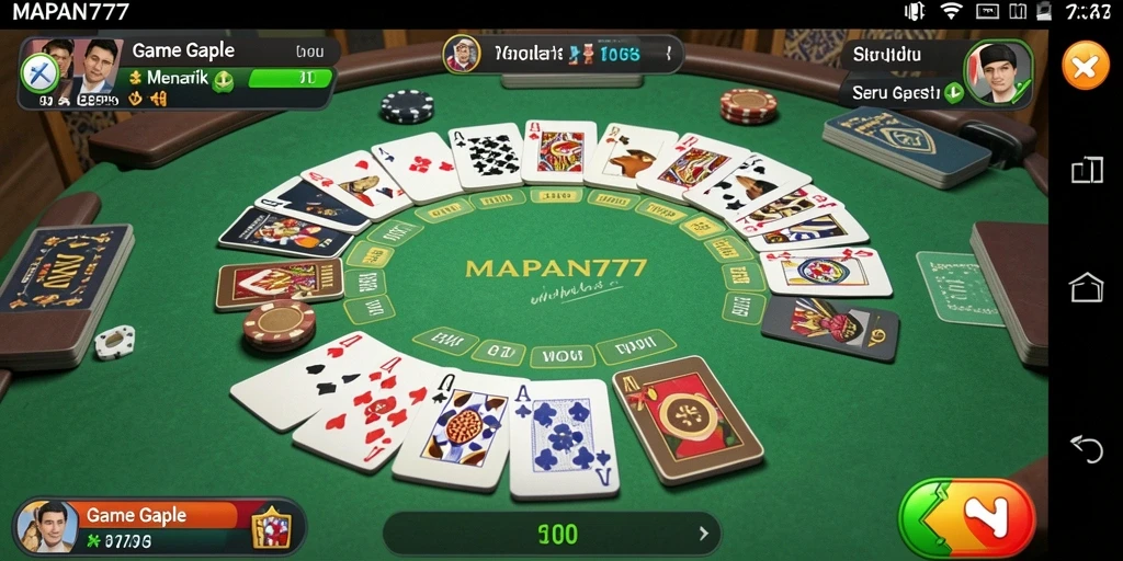 Tampilan menarik dari gameplay Gaple di MAPAN777 yang mengasyikkan.