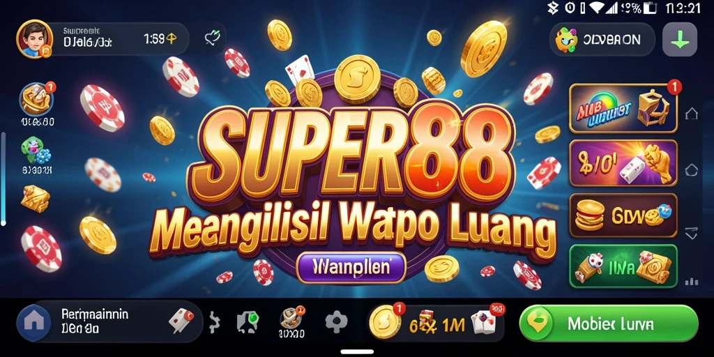Tampilan seru dari gameplay SUPER88 yang menghibur.