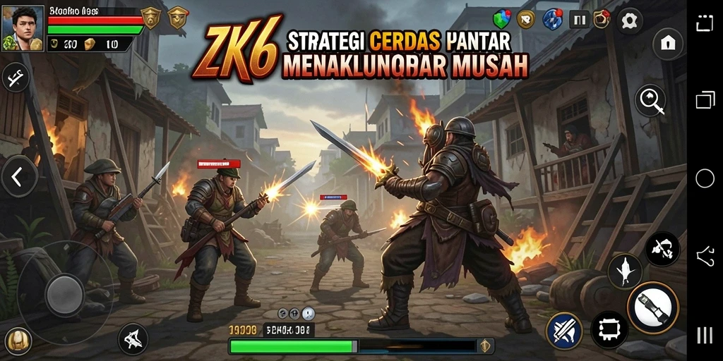 Tangkapan layar menampilkan pertempuran strategis yang intens di ZK6.